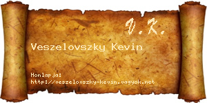 Veszelovszky Kevin névjegykártya