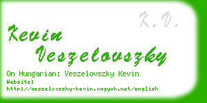 kevin veszelovszky business card